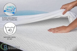 Casabella Waterproof Terry Towel Matress Protector Fitted Cover Polycotton Mattress Protectors Double 137X190+30Cm - thumbnail 7
