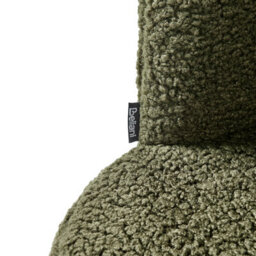 Wyld And Coco Armless Boucle Chair Dark Green - Shell Back, Black Metal Frame, Compact Accent Seat - thumbnail 7