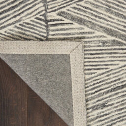 Grey White Handmade Wool ,abstract Geometric Easy To Clean Rug For Bedroom & Living Room-160Cm X 221Cm - thumbnail 8