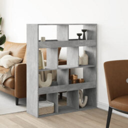 Berkfield Room Divider Concrete Grey 100X33X125.5 Cm Engineered Wood