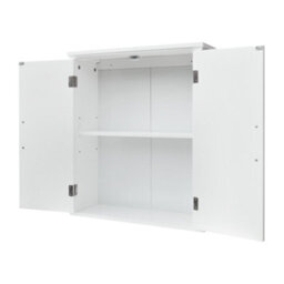 Teamson Home Wall Mounted Bathroom Cabinet With 2 Doors And Adjustable Shelves, Bathroom Storage, White - thumbnail 9