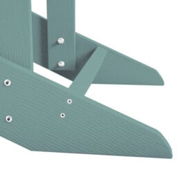 Beliani Turquoise Garden Chair With Footstool - Weather-Resistant Faux Wood Outdoor Lounge - thumbnail 8