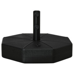 Outsunny Garden Parasol Base Stand Up To 28Kg Water Or 40Kg Sand Filled, Black - thumbnail 2