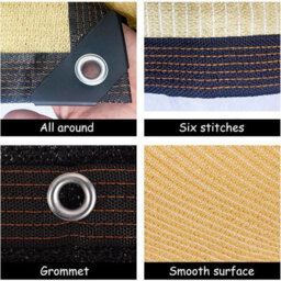 Beige 4Mx4M Shade Sail For Garden - thumbnail 2