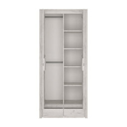 Wyld Haus Norwich Aged Effect Soft Grey Fitted Wardrobe, 2 Door 2 Drawer - thumbnail 6
