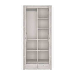 Wyld Haus Norwich Aged Effect Soft Grey Fitted Wardrobe, 2 Door 2 Drawer - thumbnail 5