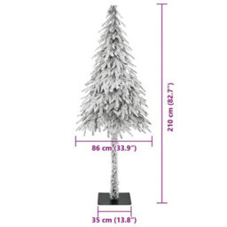 Vidaxl Christmas Tree With 300 Leds White 210 Cm Pe And Steel - thumbnail 3