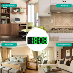 Alarm Clock Led Display Digital Mirror Clock Alarm Battery/plug-In Alarm Clock - thumbnail 3