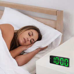 Alarm Clock Led Display Digital Mirror Clock Alarm Battery/plug-In Alarm Clock - thumbnail 7