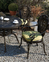 Beliani Set Of 2 Garden Chairs With Cushions Sapri Metal Dark Brown - thumbnail 2