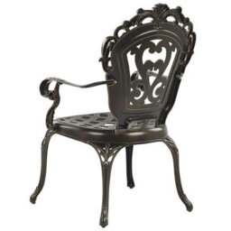 Beliani Set Of 2 Garden Chairs With Cushions Sapri Metal Dark Brown - thumbnail 6