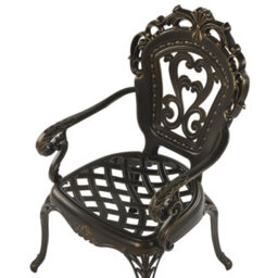 Beliani Set Of 2 Garden Chairs With Cushions Sapri Metal Dark Brown - thumbnail 7