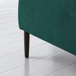 Swyft Model 05 Green Velvet Loveseat Foam Zig-Zag Springs Beech & Metal Legs Contemporary Minimalist Snuggler Chair - thumbnail 7