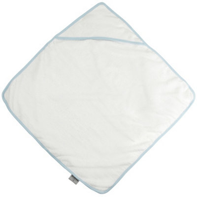 Towel City Baby Hooded Bath Towel (360 Gsm) White/blue (One Size)
