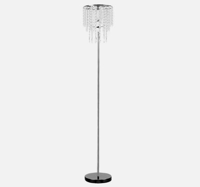 Standard Floor Lamp Light Free Standing Jewel Chrome Living Room Home Lighting - image 1