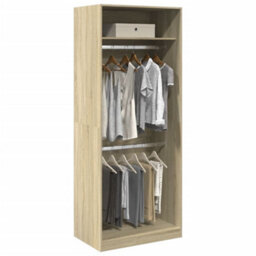Vidaxl Wardrobe Sonoma Oak 80X50X200 Cm Engineered Wood - thumbnail 1
