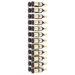 Berkfield Wall Mounted Wine Rack For 24 Bottles White Iron - thumbnail 3