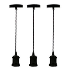 Ledsone Vintage E27 Antique Brass Pendant Light  Metal Ceiling Lamp Holder With Twisted Cable For Restaurant - thumbnail 1