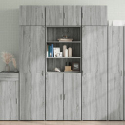 Berkfield Storage Cabinet Grey Sonoma 70X42.5X225 Cm Engineered Wood - thumbnail 1