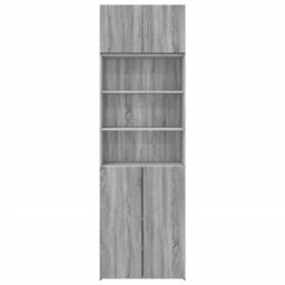 Berkfield Storage Cabinet Grey Sonoma 70X42.5X225 Cm Engineered Wood - thumbnail 4