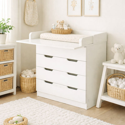 Kidsaw 1580Wco Baby 4 Drawer With Changing Board/storage, White - image 1