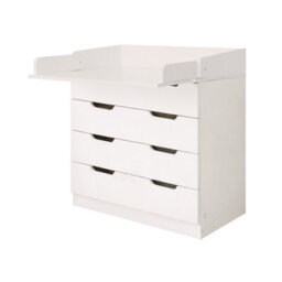 Kidsaw 1580Wco Baby 4 Drawer With Changing Board/storage, White - thumbnail 3