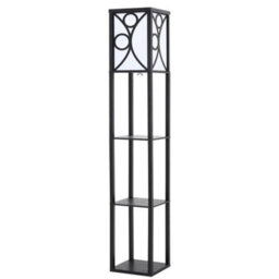 Darphe 160Cm Retro Wooden Floor Lamp With Storage Rack And Foot Switch - thumbnail 5