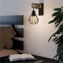 Loops Sleek Modern Design Black And Brown Led Wall Light For Indoor Spaces - 24Cm - thumbnail 4