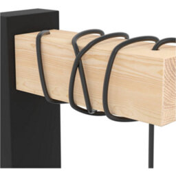 Loops Sleek Modern Design Black And Brown Led Wall Light For Indoor Spaces - 24Cm - thumbnail 5