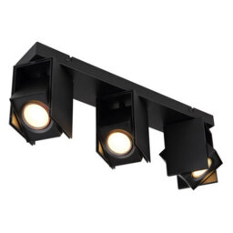 Luminosa Lighting Luminosa Rory Ceiling Spotlight Bar Matt Black 3X Gu10