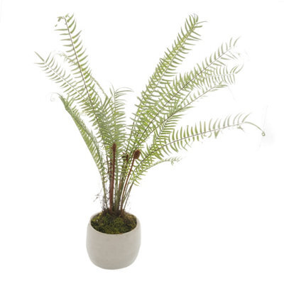 Hill Interiors Boston Fern Artificial Plant Green/white (One Size)