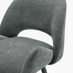 Furniturebox Uk 2X Layla Grey Fabric Bar Chairs - thumbnail 6