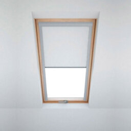 Luxtra (Dhr) White Blackout Roller Blind For Velux Roof Window Mk04 With Silver Side Rails - thumbnail 4