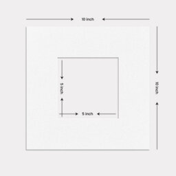 Ak Frames 10X10 White Picture Mounts To Fit 5X5 Aperture Size - Mount Board Only (No Frame Included) - thumbnail 3