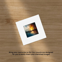 Ak Frames 10X10 White Picture Mounts To Fit 5X5 Aperture Size - Mount Board Only (No Frame Included) - thumbnail 5