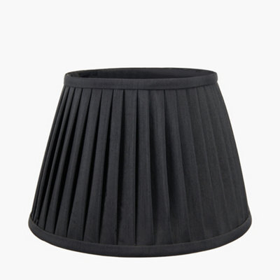 Pacific Lifestyle 30Cm Black Poly Cotton Pleated Lampshade For Table Lamps - image 1