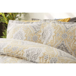 Belledorm Maya Paisley Duvet Cover Set White/grey/oyster (Superking) - thumbnail 2