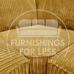 Furnishings For Less UK Bishop Mustard U Shaped Soft Fabric Jumbo Cord Detachable 5 Seater Large Sofa - thumbnail 2