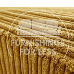 Furnishings For Less UK Bishop Mustard U Shaped Soft Fabric Jumbo Cord Detachable 5 Seater Large Sofa - thumbnail 3