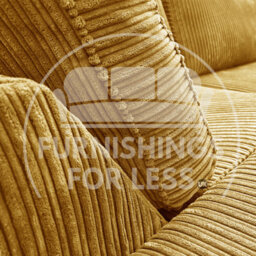 Furnishings For Less UK Bishop Mustard U Shaped Soft Fabric Jumbo Cord Detachable 5 Seater Large Sofa - thumbnail 4