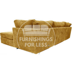 Furnishings For Less UK Bishop Mustard U Shaped Soft Fabric Jumbo Cord Detachable 5 Seater Large Sofa - thumbnail 7