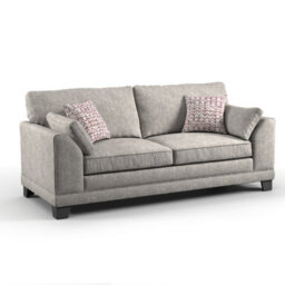 Furnishings For Less UK Hilliard Fullback Fabric 3 Seater Sofa Mist