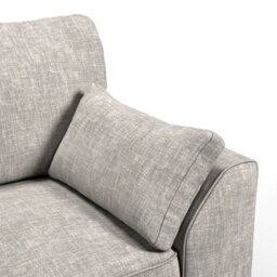 Furnishings For Less UK Hilliard Fullback Fabric 3 Seater Sofa Mist - thumbnail 4