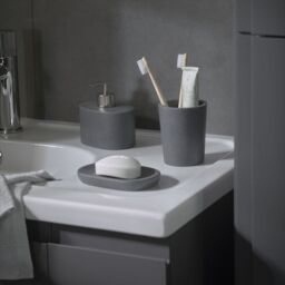 GoodHome Jubba Stone Effect Polyresin Freestanding Soap Dispenser - thumbnail 4