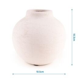 Candlelight Small Beige Matt Ceramic Plain Bud Vase, (H)10.3Cm - thumbnail 5