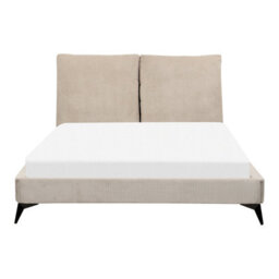 Beliani Bed Corduroy Melle 140 X 200 Cm (Eu Double) Taupe - thumbnail 5