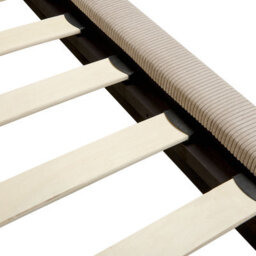 Beliani Bed Corduroy Melle 140 X 200 Cm (Eu Double) Taupe - thumbnail 8