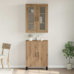 Berkfield Highboard Artisan Oak 69.5 X 34 X 90 Cm Engineered Wood - thumbnail 4