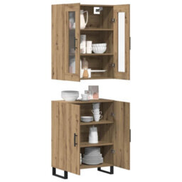 Berkfield Highboard Artisan Oak 69.5 X 34 X 90 Cm Engineered Wood - thumbnail 3