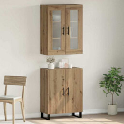Berkfield Highboard Artisan Oak 69.5 X 34 X 90 Cm Engineered Wood - thumbnail 1